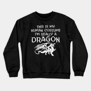 This is my human costume I'm really a dragon Crewneck Sweatshirt